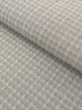 MYD - Textured Windowpane Plaid Yarn Dyed Cotton Fabric - Light Blue
