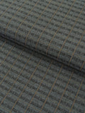 MYD - Textured Windowpane Plaid Yarn Dyed Cotton Fabric - Teal