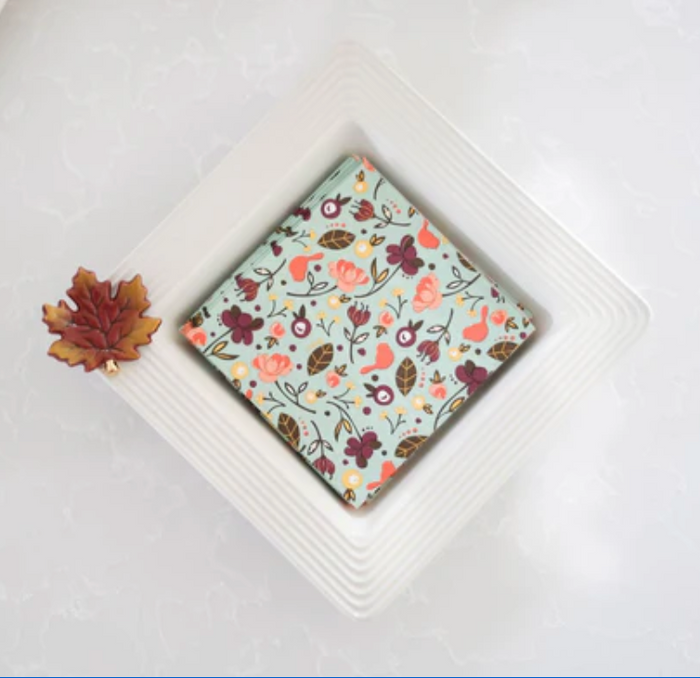Nora Fleming Candy Napkin Holder — styled with napkins and minis
