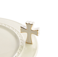 Nora Fleming Cross Mini — faith decorative attachment for Nora Fleming serveware, baptism and communion gift