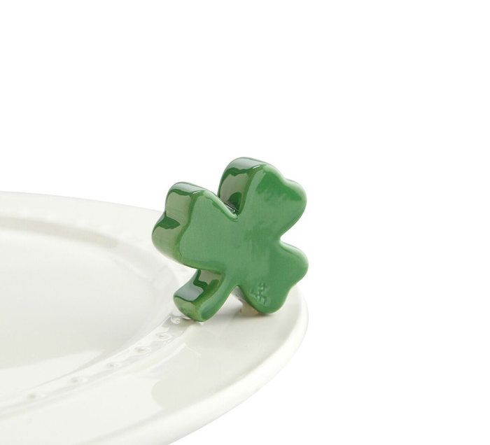 Nora Fleming Irish at Heart Shamrock Mini — St. Patrick's Day decorative attachment for Nora Fleming serveware