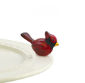 Nora Fleming Winter Songbird Cardinal Mini — Christmas decorative attachment for Nora Fleming serveware
