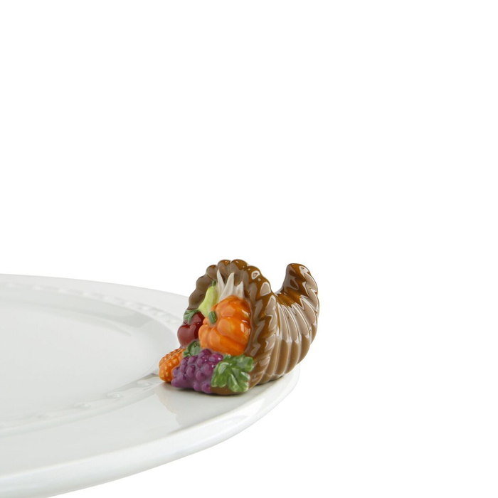 Nora Fleming Cornucopia Mini — Thanksgiving decorative attachment for Nora Fleming serveware