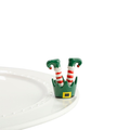 Nora Fleming Elf Feet Mini — Christmas decorative attachment for Nora Fleming serveware