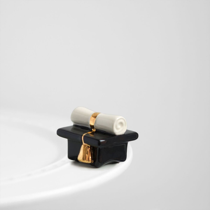 Nora Fleming Graduation Hat Mini — graduation decorative attachment for Nora Fleming serveware