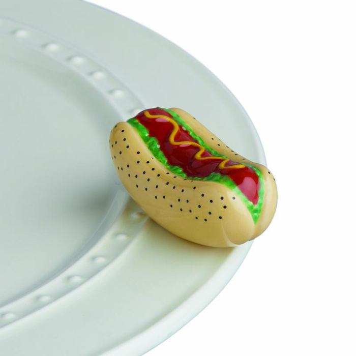 Nora Fleming Hot Dog Mini — summer barbecue decorative attachment for Nora Fleming serveware