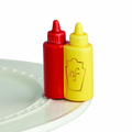 Nora Fleming Ketchup and Mustard Mini — barbecue decorative attachment for Nora Fleming serveware
