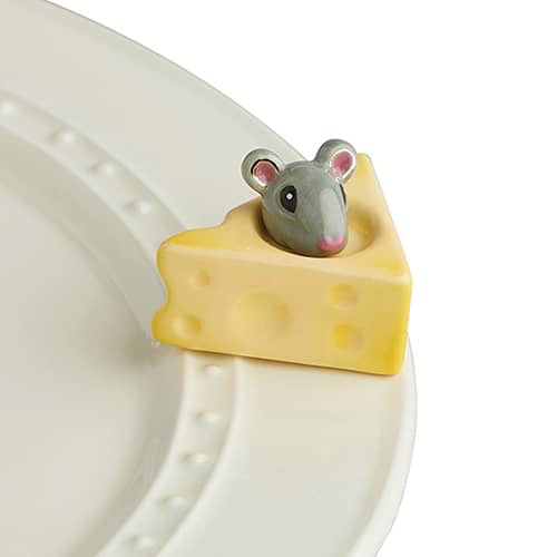 Nora Fleming Mouse in Cheese Mini — decorative attachment for Nora Fleming serveware