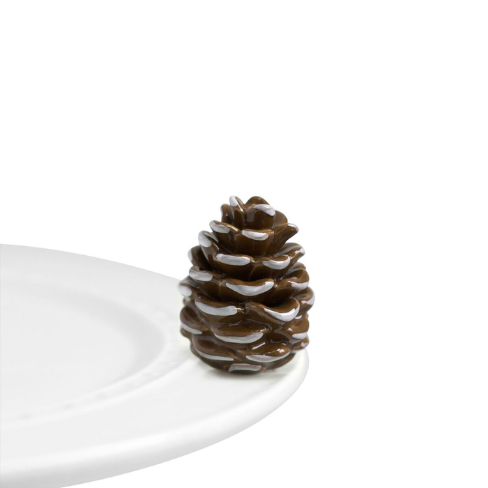 Nora Fleming Pinecone Mini — fall and winter decorative attachment for Nora Fleming serveware