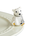 Nora Fleming Polar Bear Mini — winter holiday decorative attachment for Nora Fleming serveware