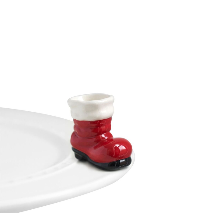 Nora Fleming Santa's Boot Mini — Christmas decorative attachment for Nora Fleming serveware