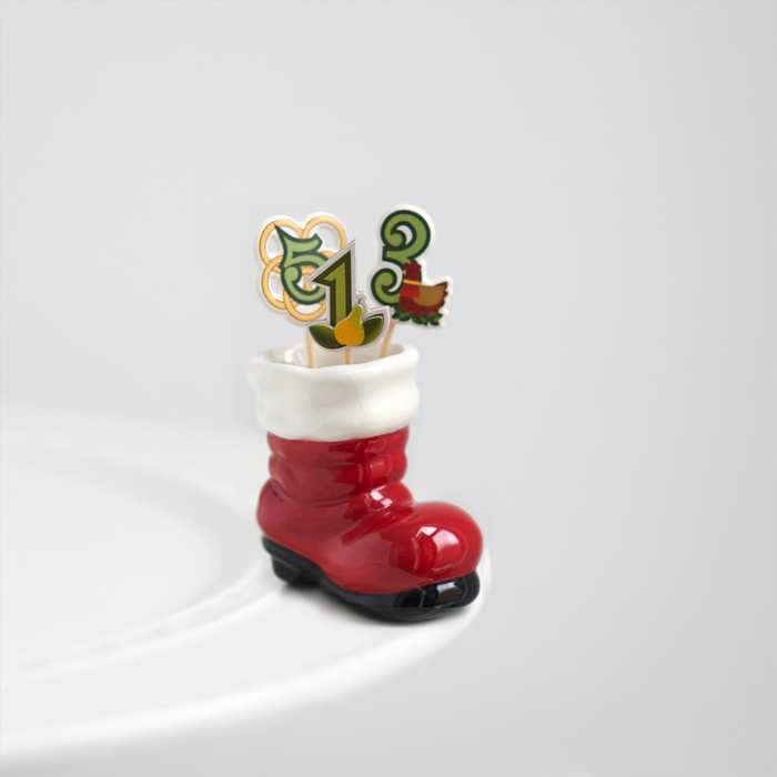 Nora Fleming Santa's Boot Mini — alternate view, Christmas gift