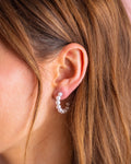 Olivia Hoop Earrings with Pearls