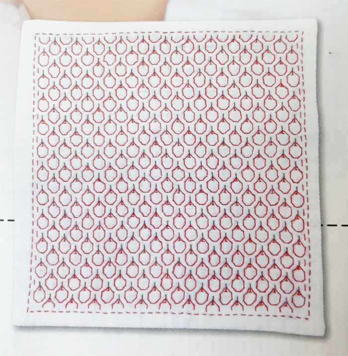 Olympus - Apples Sashiko Handkerchief Sampler Kit - White