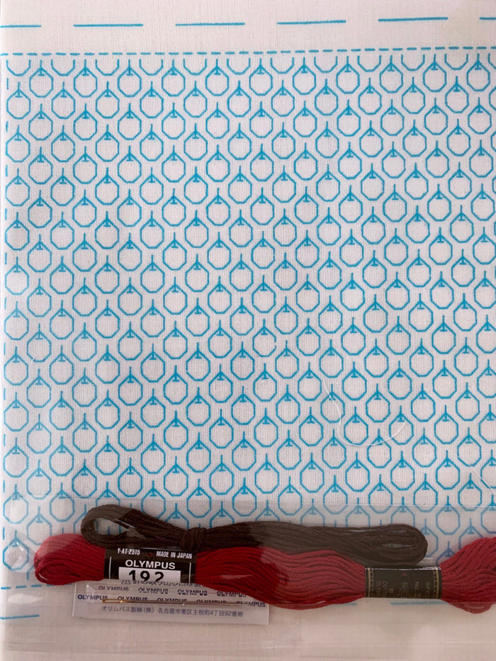 Olympus - Apples Sashiko Handkerchief Sampler Kit - White