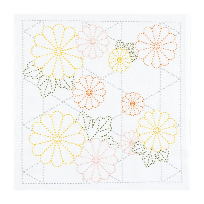 Olympus - Chrysanthemum Cotton Sashiko Sampler Kit - White