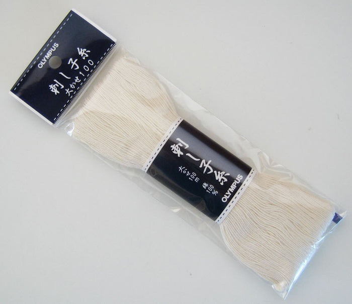 Olympus - Cotton Sashiko Thread 100m Skein - Color #102 Off White