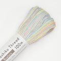 Olympus - Cotton Sashiko Thread 100m Skein - Color #302 Pastel Crystals Variegated