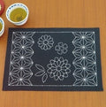 Olympus - Daisy Placemat Sashiko Sampler Kit - White on Indigo Blue Cotton