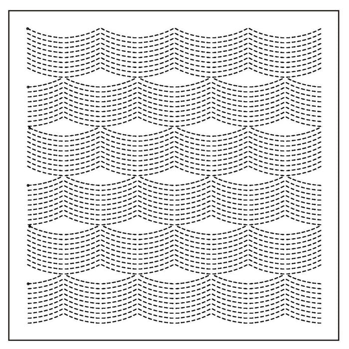 Olympus - Flow Cotton Sashiko Sampler Cloth Ayufish Collection - White