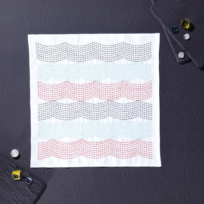Olympus - Flow Cotton Sashiko Sampler Cloth Ayufish Collection - White