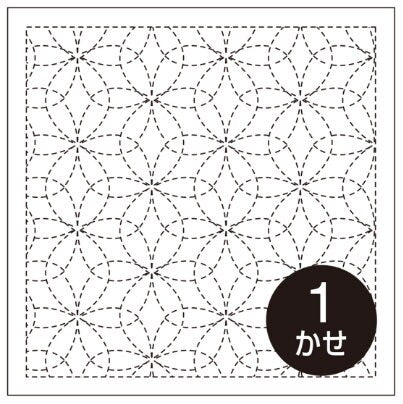 Olympus - Hana Zashi (Flowers) Cotton Sashiko Sampler Cloth - White