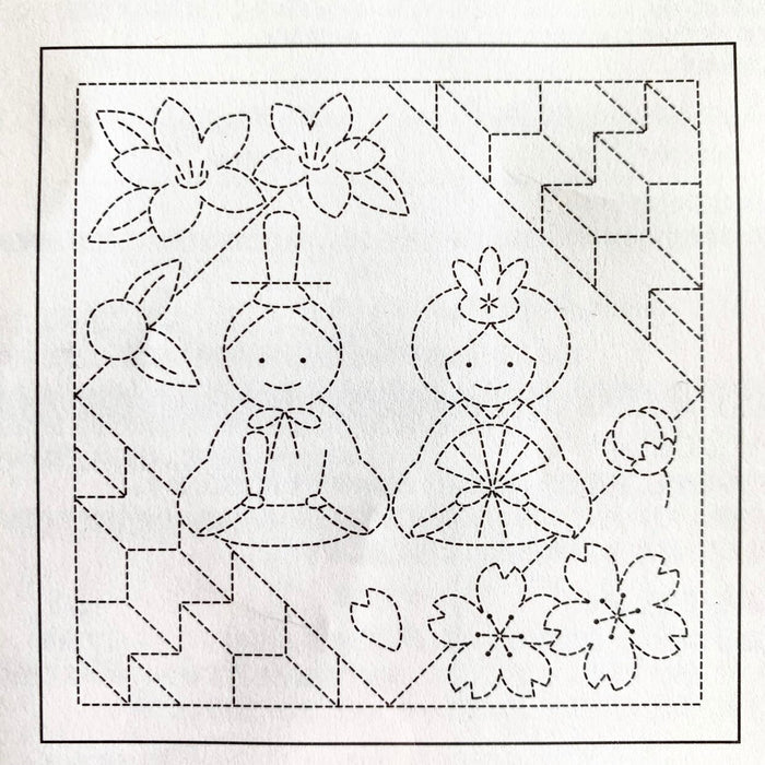Olympus - Hina Matsuri Cotton Sashiko Sampler Cloth - White