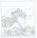 Olympus - Hokusai Collection "Great Wave Off Kanagawa" Sashiko Sampler Kit - White