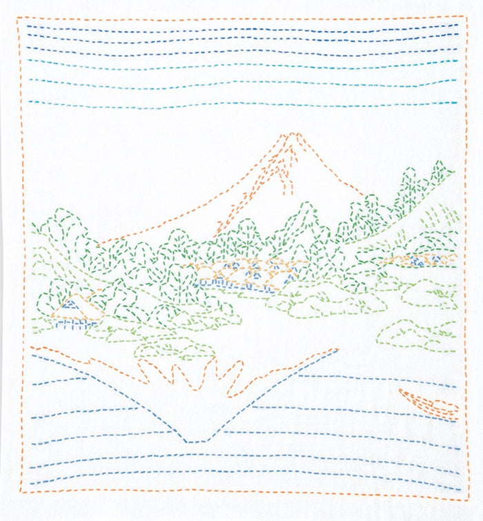 Olympus - Hokusai Collection "Mt. Fuji Reflected" Sashiko Sampler Kit - White