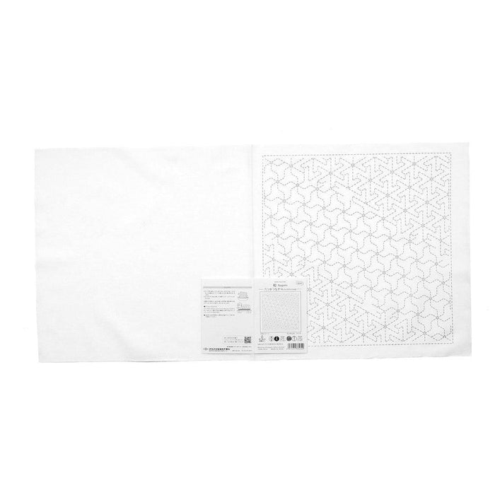 Olympus - Nagomi Collection "Mutsute-Tsunagi" Cotton Sashiko Sampler Cloth - White