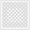 Olympus - Nagomi Collection "Seigaiha" Cotton Sashiko Sampler Cloth - White