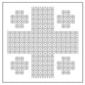 Olympus - Pray Cotton Sashiko Sampler Cloth Ayufish Collection - White