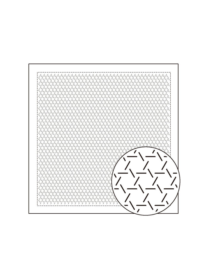 Olympus - Single Stitching Collection "Kagome" Cotton Sashiko Sampler Cloth - White