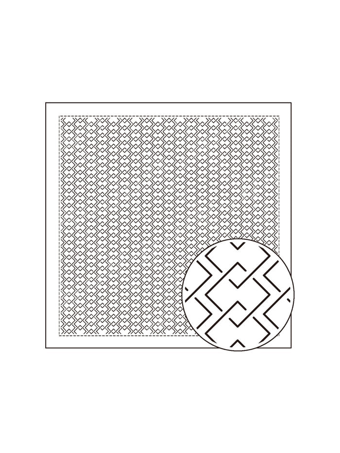 Olympus - Single Stitching Collection "Yoshiwara Jumpsuit" Cotton Sashiko Sampler Cloth - White