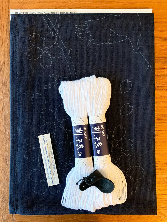 Olympus - Table Runner Sashiko Sampler Kit - Navy