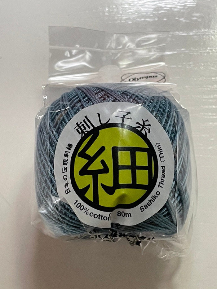 Olympus - Thin Cotton Sashiko Thread 80m Ball - Dusty Blue
