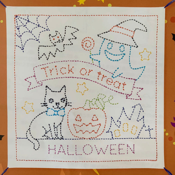 Olympus - Trick or Treat Halloween Double Sashiko Sampler Kit - Black and White