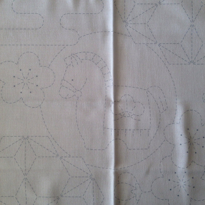 Olympus - Year of the Horse Cotton Sashiko Sampler Cloth - White