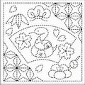 Olympus - Year of the Snake Cotton Sashiko Sampler Cloth - White