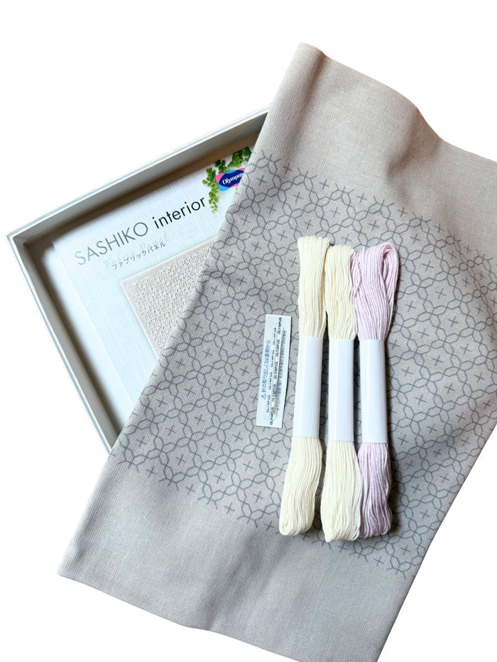 Olympus - Zigzag Cotton Sashiko Interior Frame Kit - Taupe