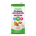 Front of Organic Protein Almond Milk - Unsweetened Vanilla  Flavor in the 6 Cartons Size