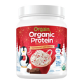 Front of Organic Protein Plant Based Protein Powder - Peppermint Hot Cocoa Flavor in the 1.02lb Canister Size