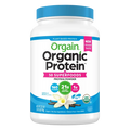 Front of Organic Protein & Superfoods Plant Based Protein Powder - Vanilla bean  Flavor in the 2.02lb Canister Size