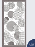 Orimono Imports - Circle Sampler Sashiko Washout Fabric Panel - Navy