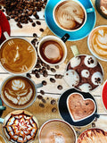 Orimono Imports - Coffee Cafe Digital Print Cotton Fabric - Coffee Tones