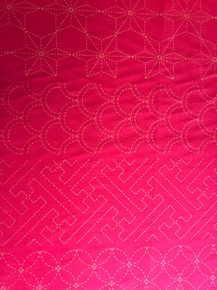 Orimono Imports - Crests Sashiko Washout Fabric Panel