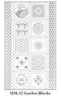 Orimono Imports - Sashiko Garden Blocks Sashiko Washout Fabric Panel