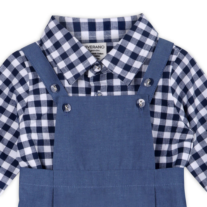 Oxford Gingham Baby Shirt & Overall Jumpsuit