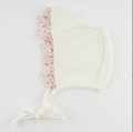 Oyster Bonnet with  Apple Blossom Ruffle
