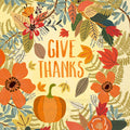 Paper Cocktail Napkins Pack of 20 Give Thanks Floral Fall